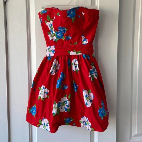 Strapless Floral Summer Dress S - Picture 2 of 8